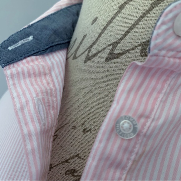 TOMMY HILFIGER Pink and White Striped Button Up - Picture 5 of 7
